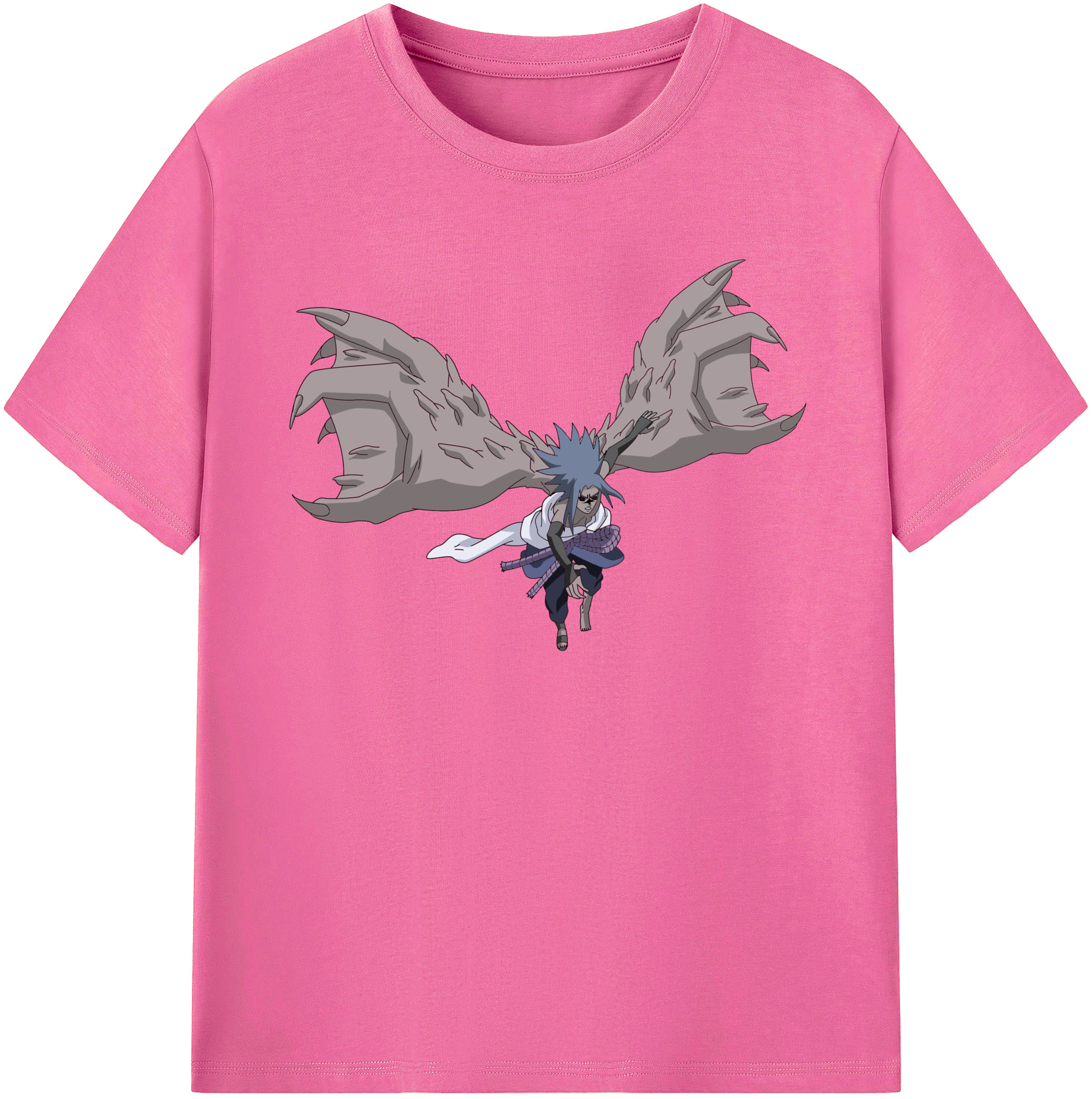 （画像用） NARUTO -ナルト- うちは サスケ Uchiha Sasuke レディースカジュアルプリントTシャツ（綿100％）